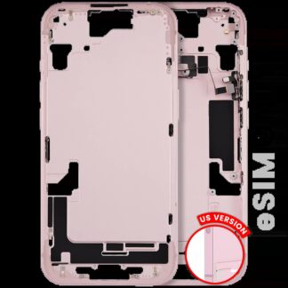 Mittelrahmen mit Kleinteilen für iPhone 15 (US-Version) (ausgebautes Originalteil: Grade C) (Pink (Rosa))