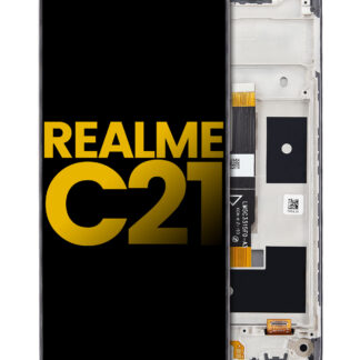 LCD Display mit Rahmen für Realme C21 (professionell aufgearbeitet)