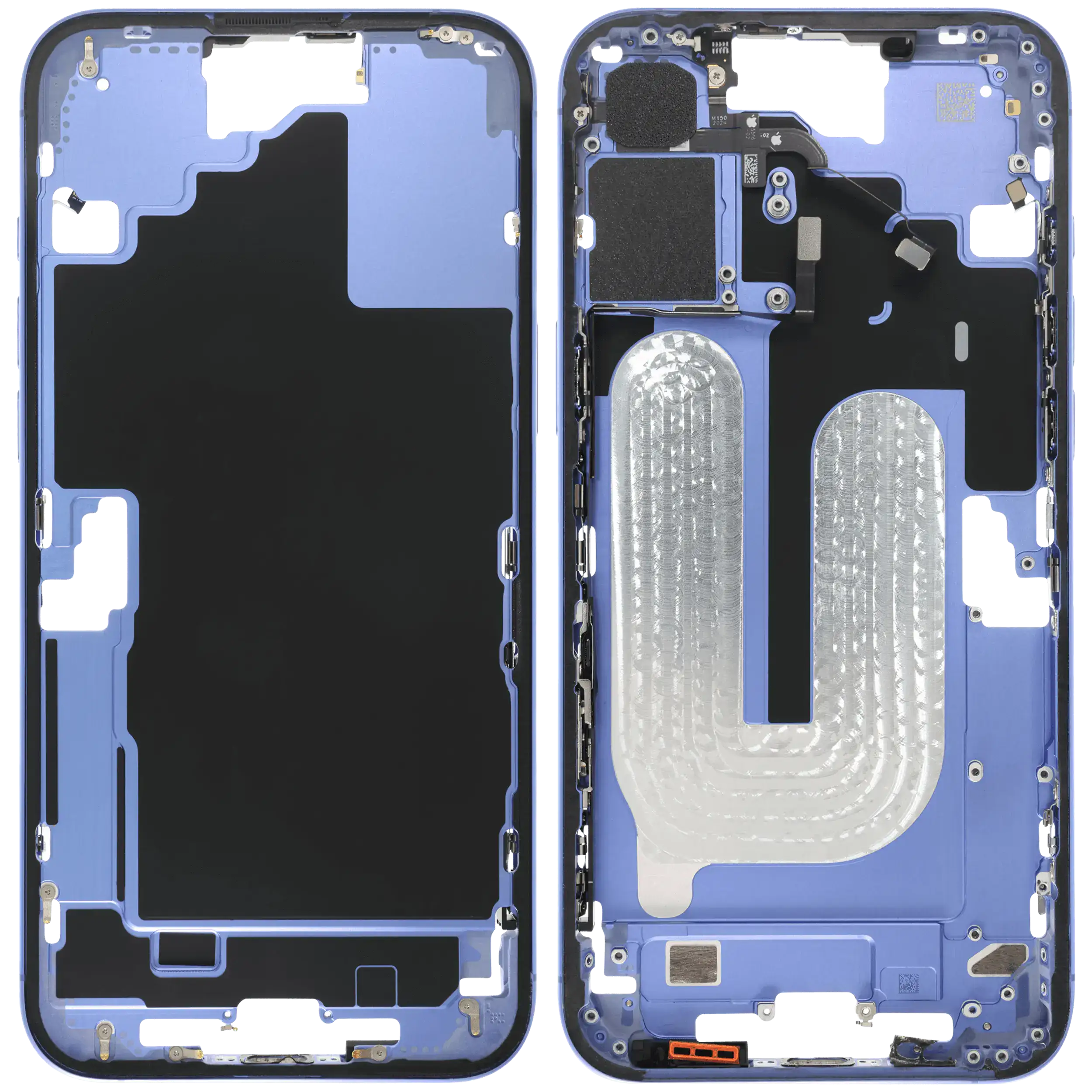 Mittelrahmen mit Kleinteilen für iPhone 16 Plus (US-Version) (ausgebautes Originalteil: Grade B) (Ultramarine) – Bild 2