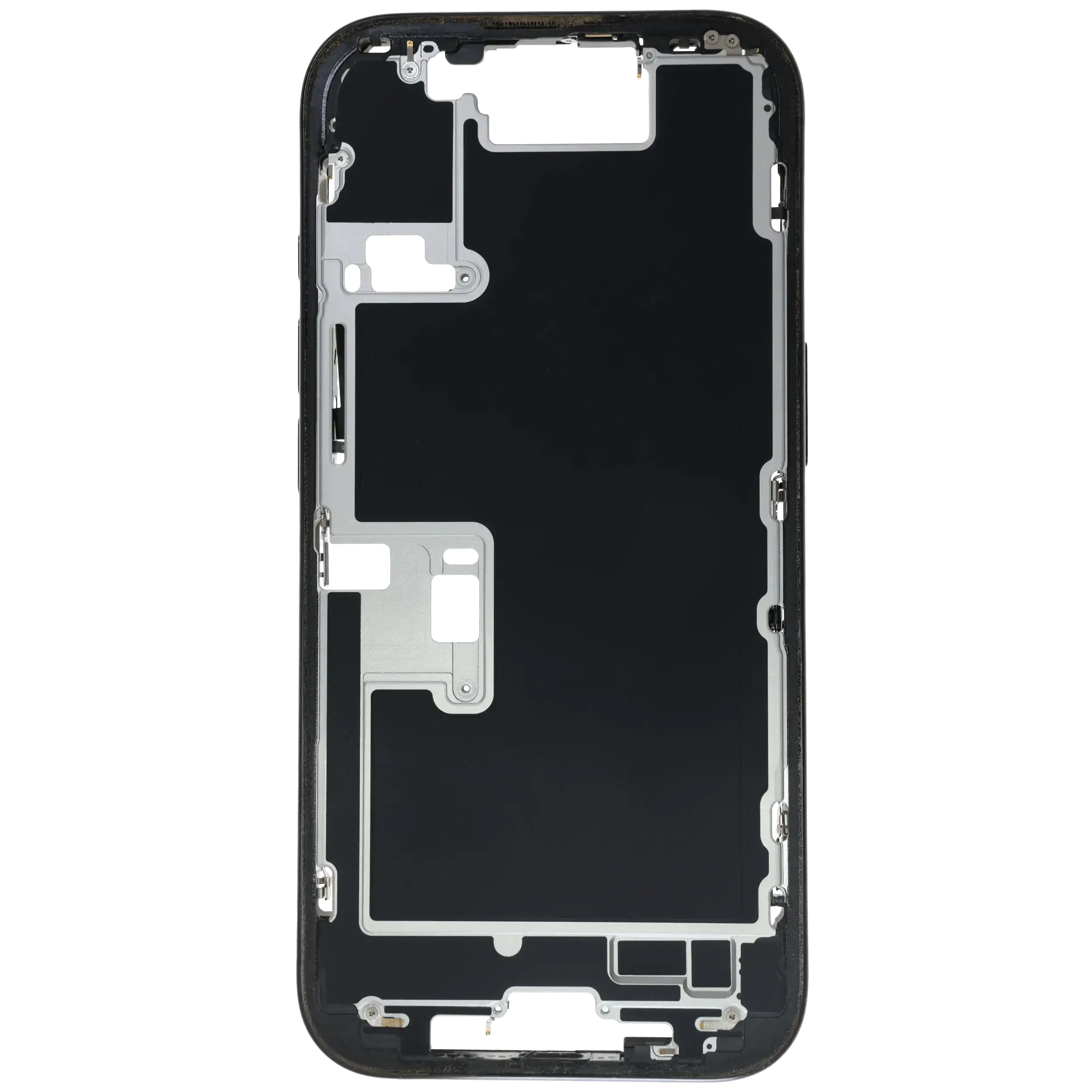 Mittelrahmen mit Kleinteilen für iPhone 16 Pro (US-Version) (ausgebautes Originalteil: Grade B) (Black Titanium) – Bild 4