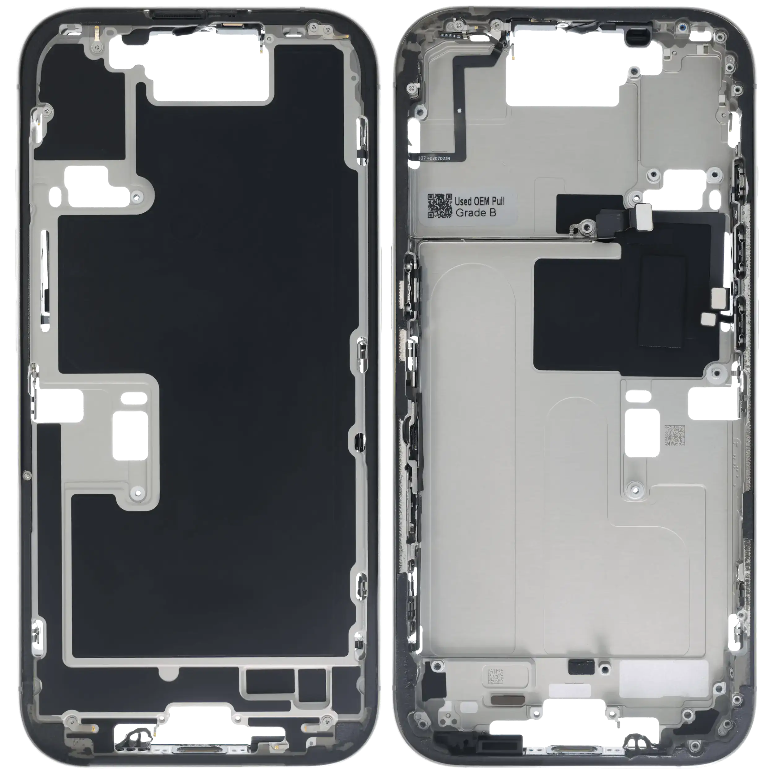 Mittelrahmen mit Kleinteilen für iPhone 16 Pro (US-Version) (ausgebautes Originalteil: Grade B) (Natural Titanium) – Bild 2