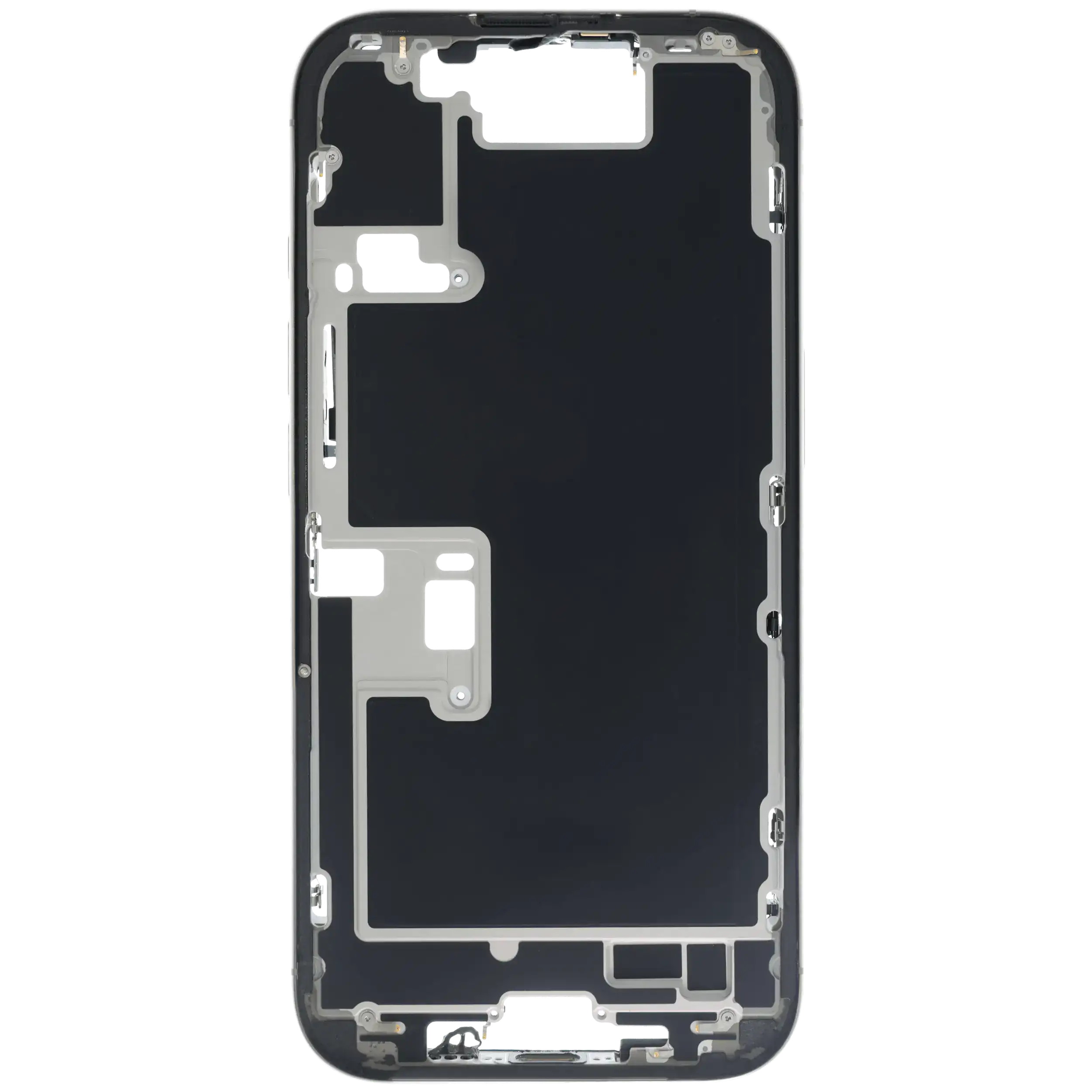 Mittelrahmen mit Kleinteilen für iPhone 16 Pro (US-Version) (ausgebautes Originalteil: Grade B) (Natural Titanium) – Bild 3
