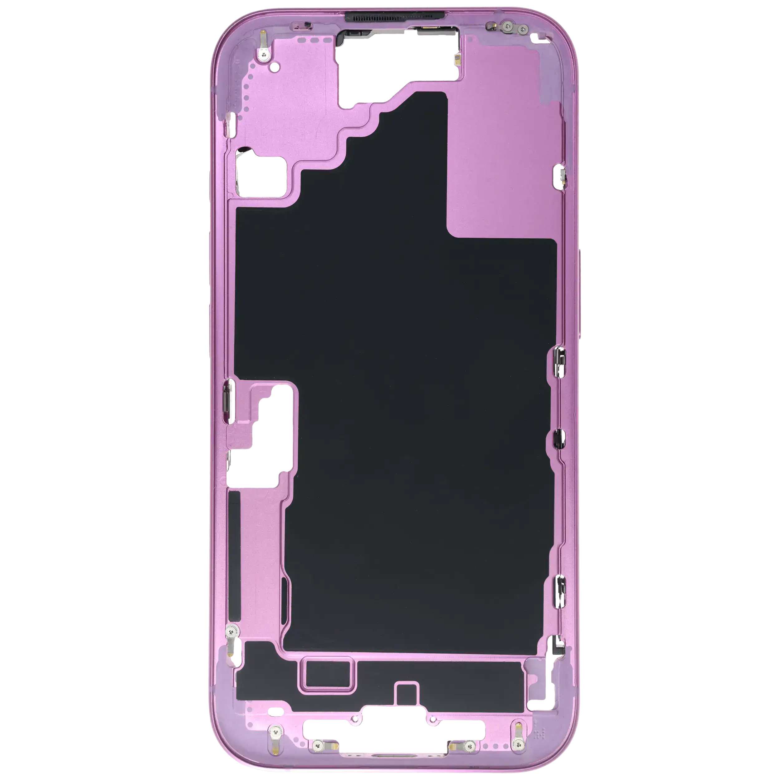 Mittelrahmen mit Kleinteilen für iPhone 16 (EU / globale Version) (ausgebautes Originalteil: Grade B) (Pink (Rosa)) – Bild 3