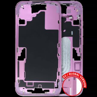 Mittelrahmen mit Kleinteilen für iPhone 16 (EU / globale Version) (ausgebautes Originalteil: Grade B) (Pink (Rosa))