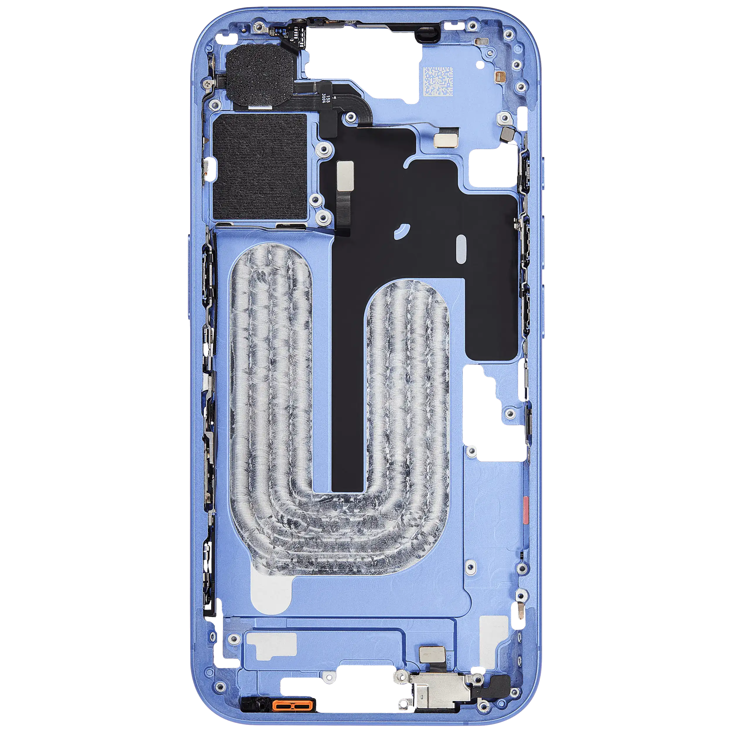 Mittelrahmen mit Kleinteilen für iPhone 16 (EU / globale Version) (ausgebautes Originalteil: Grade B) (Ultramarine) – Bild 4