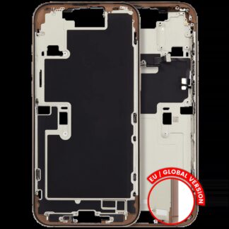 Mittelrahmen mit Kleinteilen für iPhone 16 Pro Max (EU / globale Version) (ausgebautes Originalteil: Grade B) (Desert Titanium)