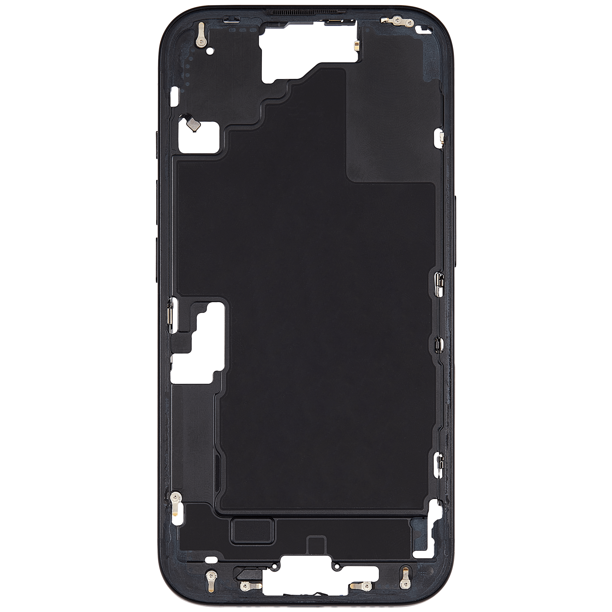 Mittelrahmen mit Kleinteilen für iPhone 16 (US-Version) (ausgebautes Originalteil: Grade C) (Black (Schwarz)) – Bild 3