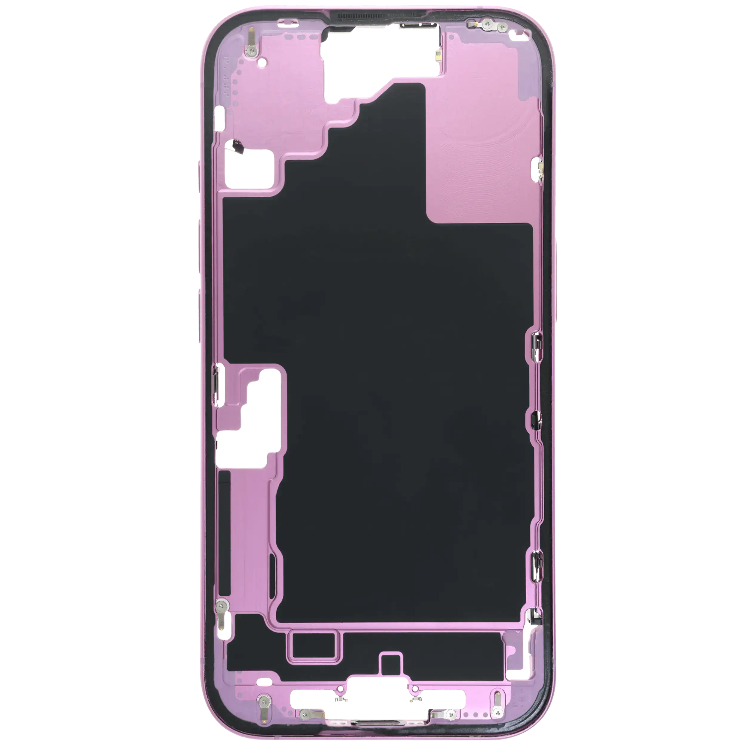 Mittelrahmen mit Kleinteilen für iPhone 16 (US-Version) (ausgebautes Originalteil: Grade C) (Pink (Rosa)) – Bild 3