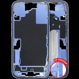 Mittelrahmen mit Kleinteilen für iPhone 16 (US-Version) (ausgebautes Originalteil: Grade C) (Ultramarine)