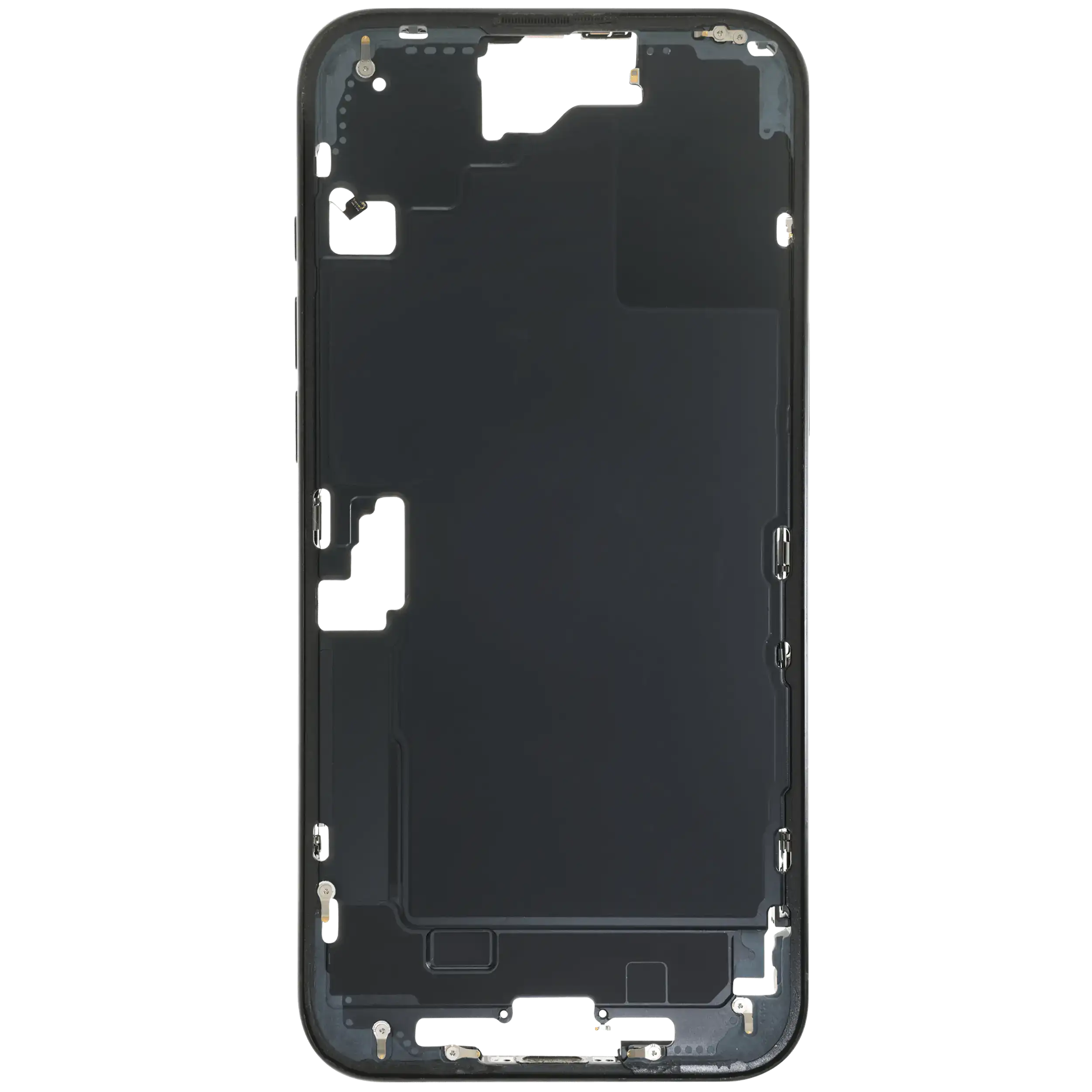 Mittelrahmen mit Kleinteilen für iPhone 16 Plus (US-Version) (ausgebautes Originalteil: Grade C) (Black (Schwarz)) – Bild 3