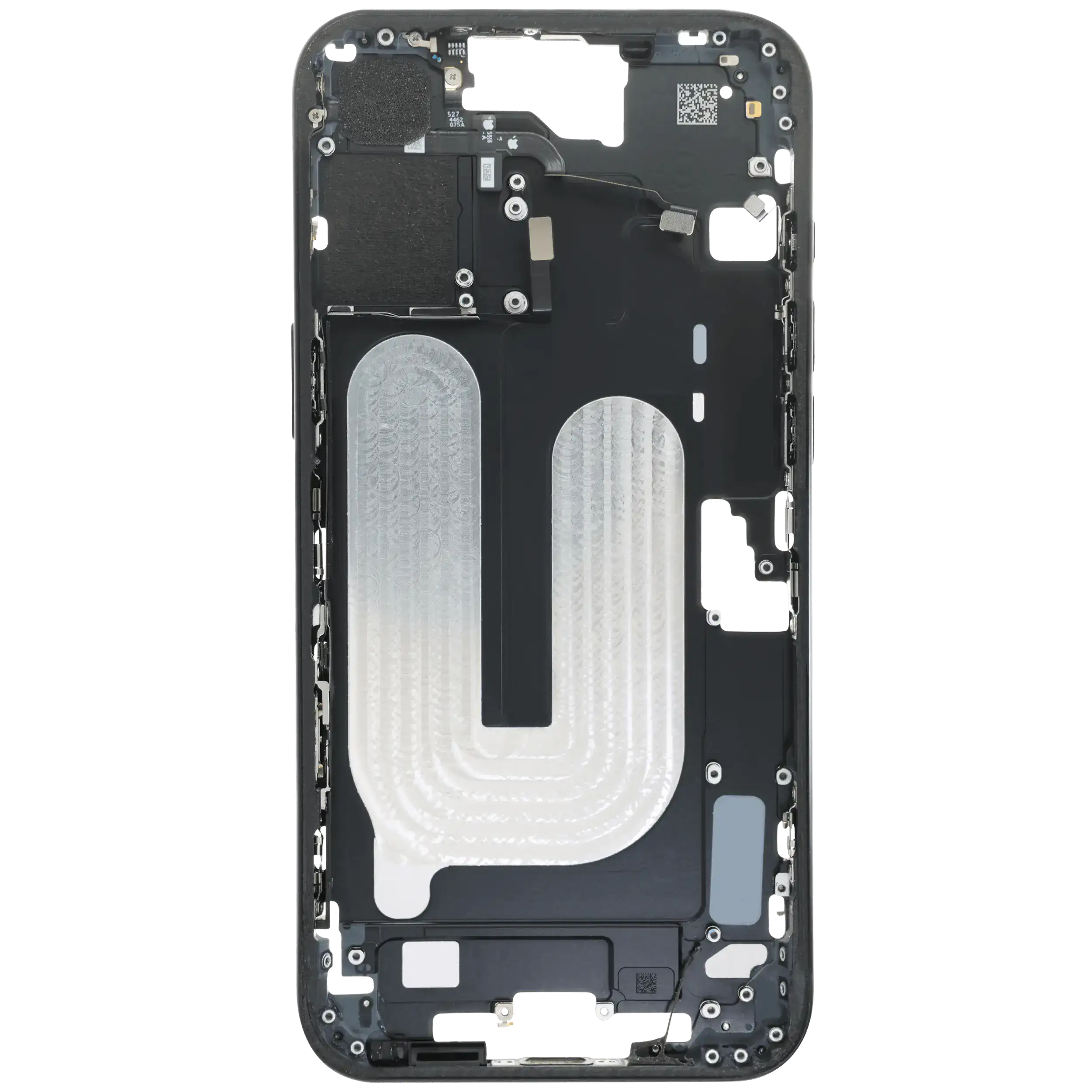 Mittelrahmen mit Kleinteilen für iPhone 16 Plus (US-Version) (ausgebautes Originalteil: Grade C) (Black (Schwarz)) – Bild 4