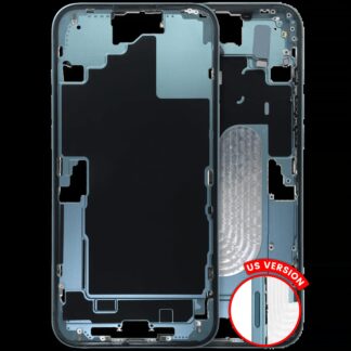 Mittelrahmen mit Kleinteilen für iPhone 16 Plus (US-Version) (ausgebautes Originalteil: Grade C) (Teal)