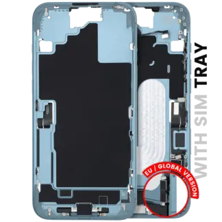 Mittelrahmen mit Kleinteilen für iPhone 16 Plus (US-Version) (ausgebautes Originalteil: Grade C) (White (Weiß))