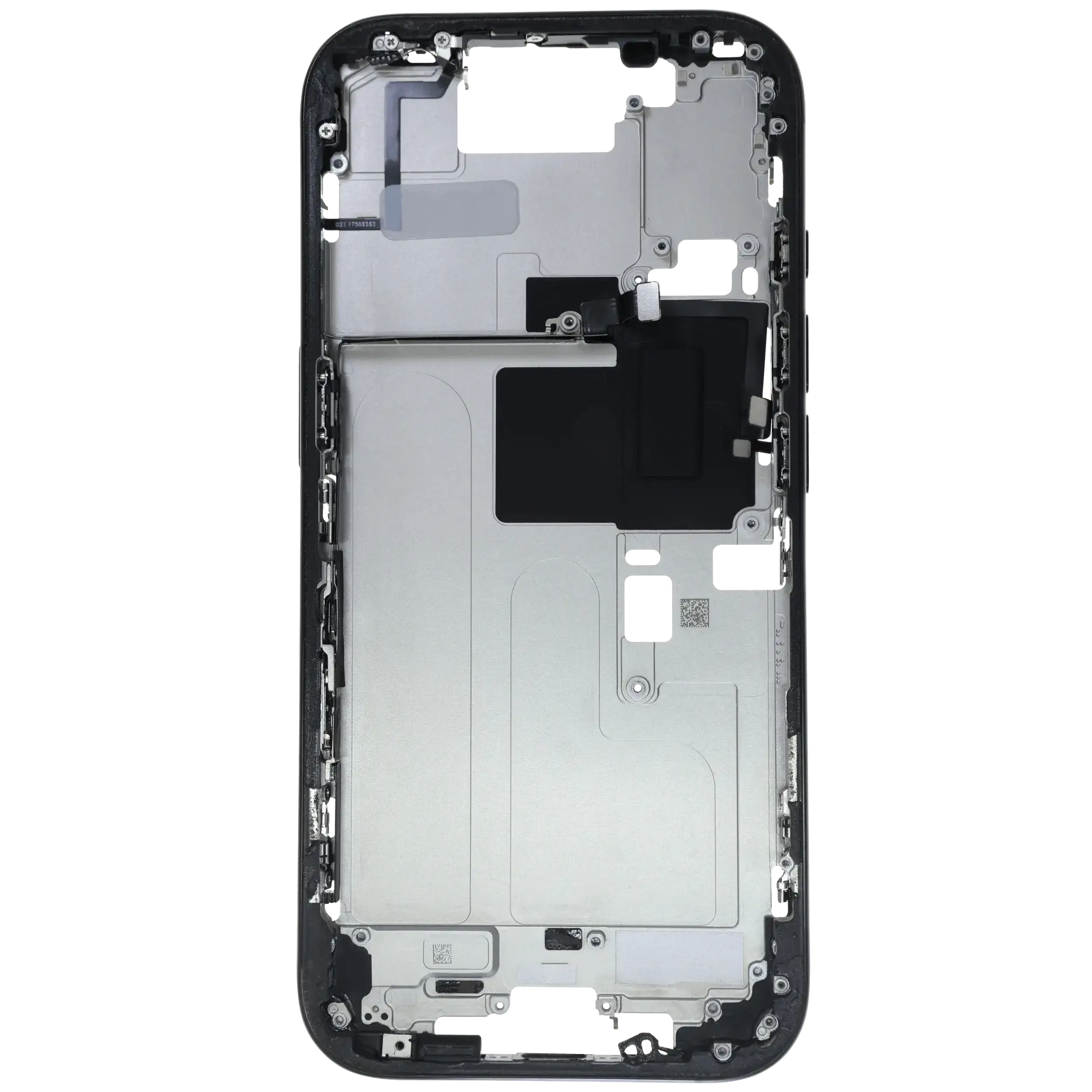 Mittelrahmen mit Kleinteilen für iPhone 16 Pro (US-Version) (ausgebautes Originalteil: Grade C) (Black Titanium) – Bild 3
