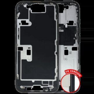 Mittelrahmen mit Kleinteilen für iPhone 16 Pro (US-Version) (ausgebautes Originalteil: Grade C) (Black Titanium)
