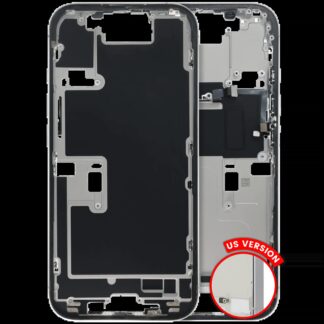 Mittelrahmen mit Kleinteilen für iPhone 16 Pro (US-Version) (ausgebautes Originalteil: Grade C) (White Titanium)