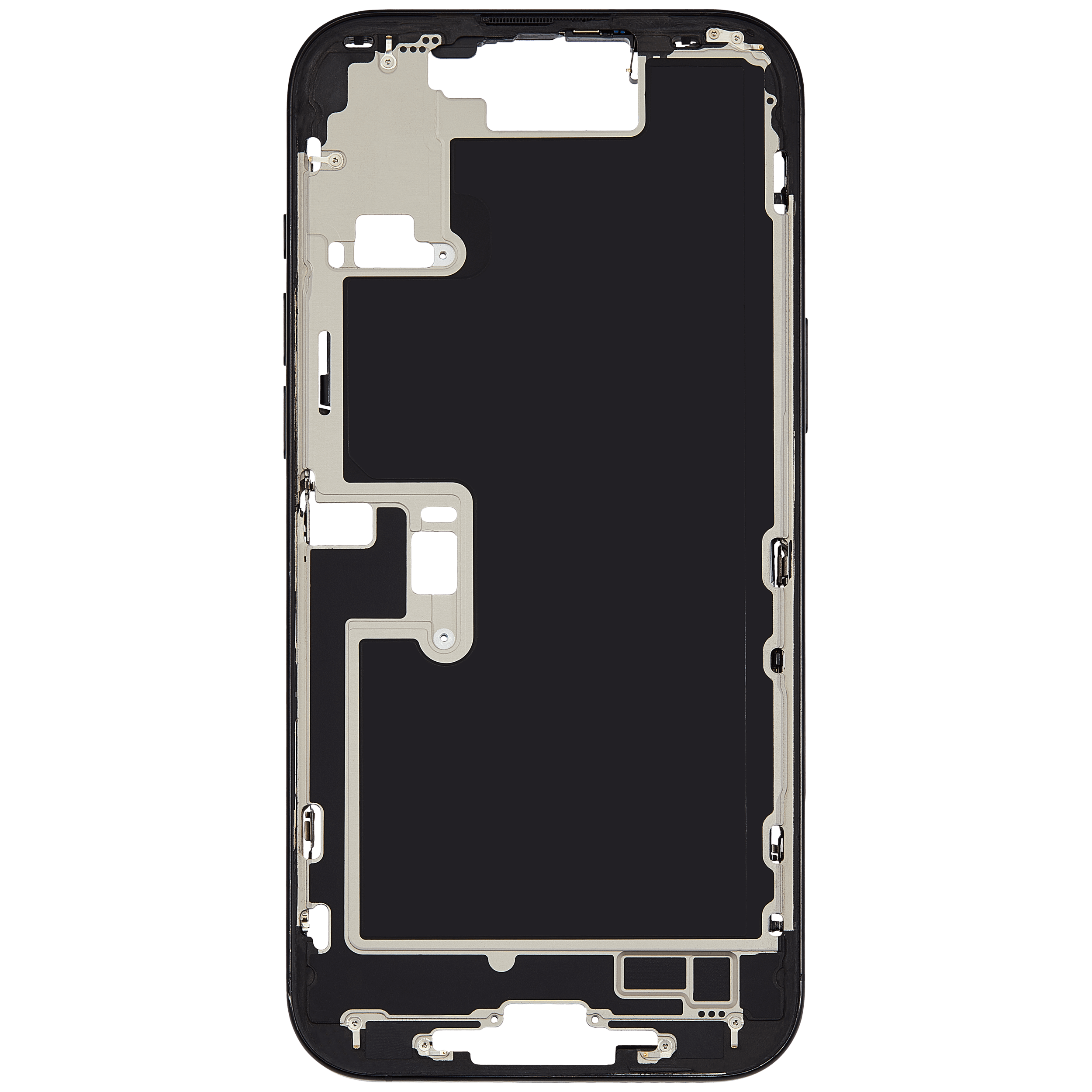 Mittelrahmen mit Kleinteilen für iPhone 16 Pro Max (US-Version) (ausgebautes Originalteil: Grade C) (Black Titanium) – Bild 3