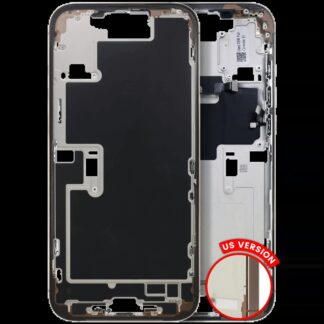 Mittelrahmen mit Kleinteilen für iPhone 16 Pro Max (US-Version) (ausgebautes Originalteil: Grade C) (Desert Titanium)