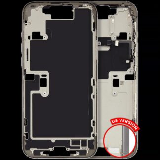Mittelrahmen mit Kleinteilen für iPhone 16 Pro Max (US-Version) (ausgebautes Originalteil: Grade C) (Natural Titanium)