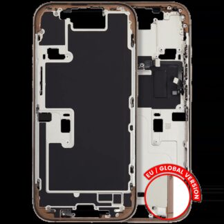 Mittelrahmen mit Kleinteilen für iPhone 16 Pro (EU / globale Version) (ausgebautes Originalteil: Grade C) (Desert Titanium)