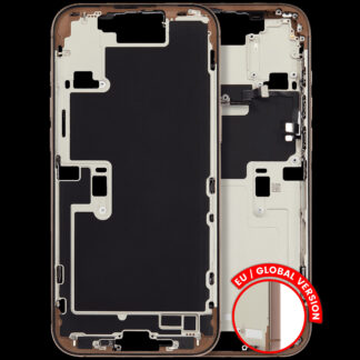Mittelrahmen mit Kleinteilen für iPhone 16 Pro Max (EU / globale Version) (ausgebautes Originalteil: Grade C) (Desert Titanium)