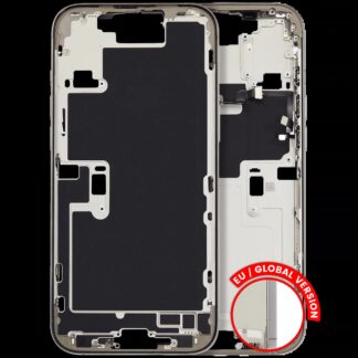 Mittelrahmen mit Kleinteilen für iPhone 16 Pro Max (EU / globale Version) (ausgebautes Originalteil: Grade C) (Natural Titanium)