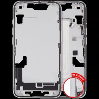 Mittelrahmen mit Kleinteilen für iPhone 16e / 17e (US-Version) (ausgebautes Originalteil: Grade A) (White (Weiß))