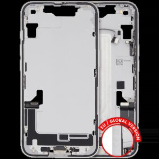 Mittelrahmen mit Ladebuchsen-Flex und Kleinteilen für iPhone 16e / 17e (EU / globale Version) (ausgebautes Originalteil: Grade A) (White (Weiß))