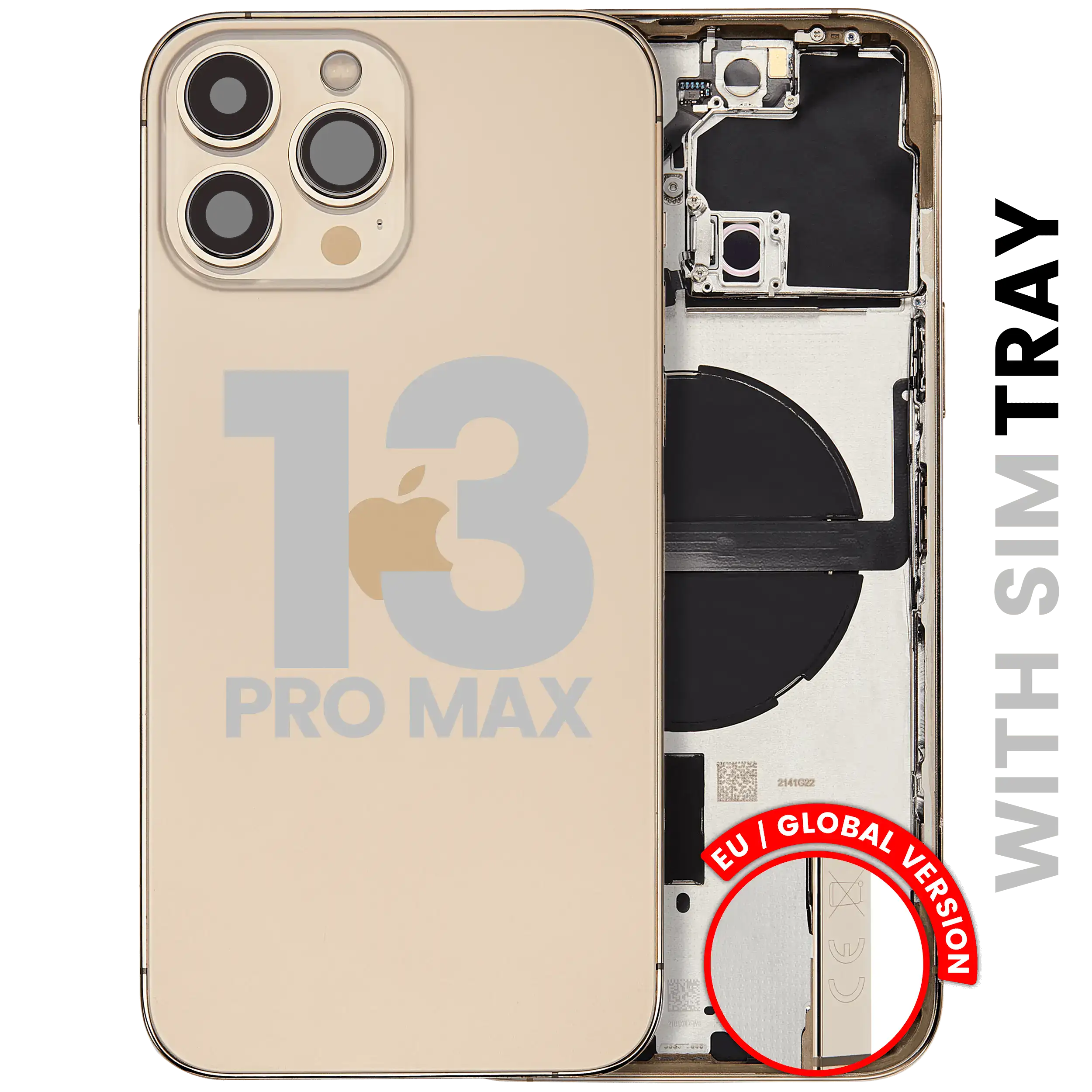 Rückgehäuse mit Kleinteilen für iPhone 13 Pro Max (EU / globale Version) (Aftermarket Plus) (Alpine Green) – Bild 5