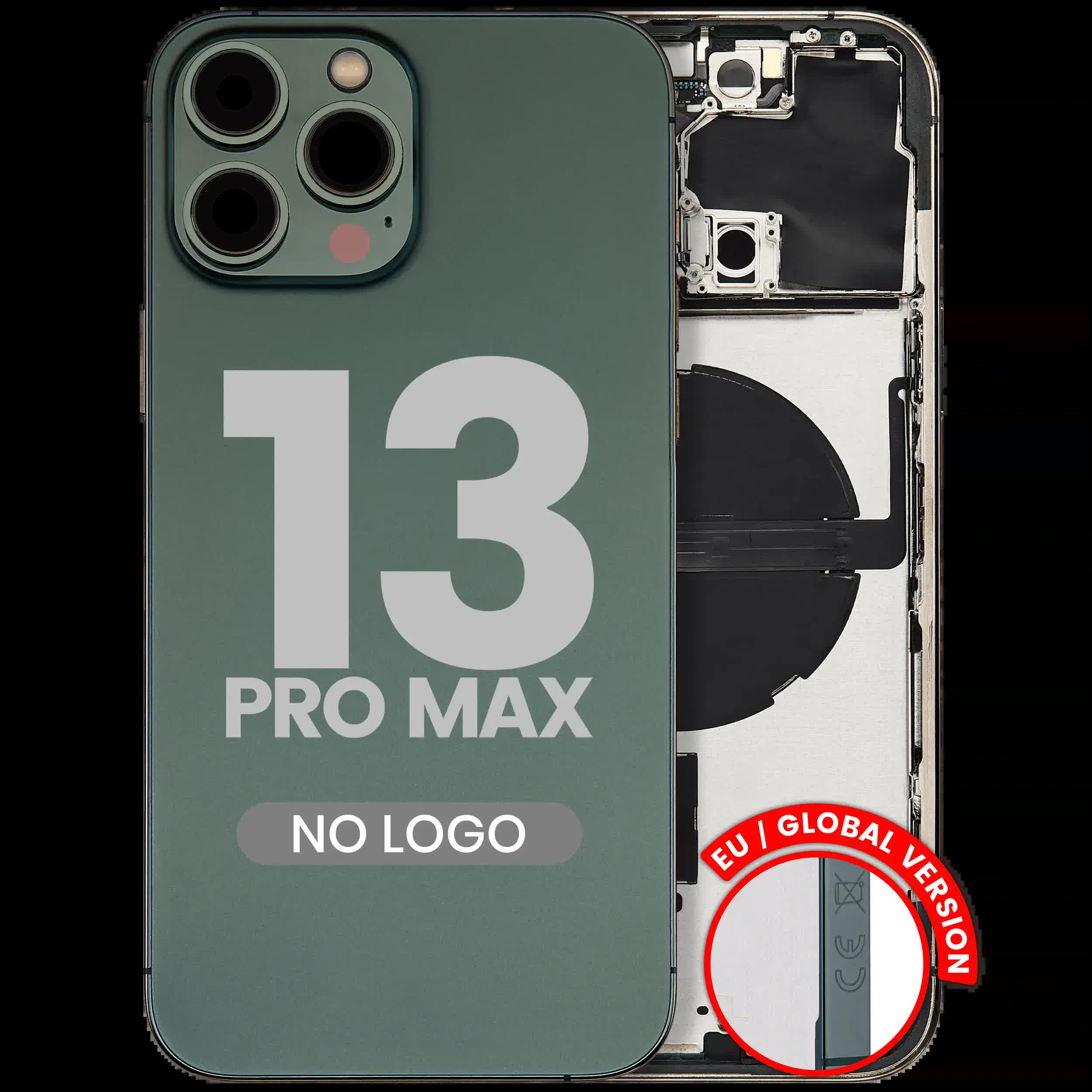 Rückgehäuse mit Kleinteilen für iPhone 13 Pro Max (EU / globale Version) (Aftermarket Plus) (Alpine Green)