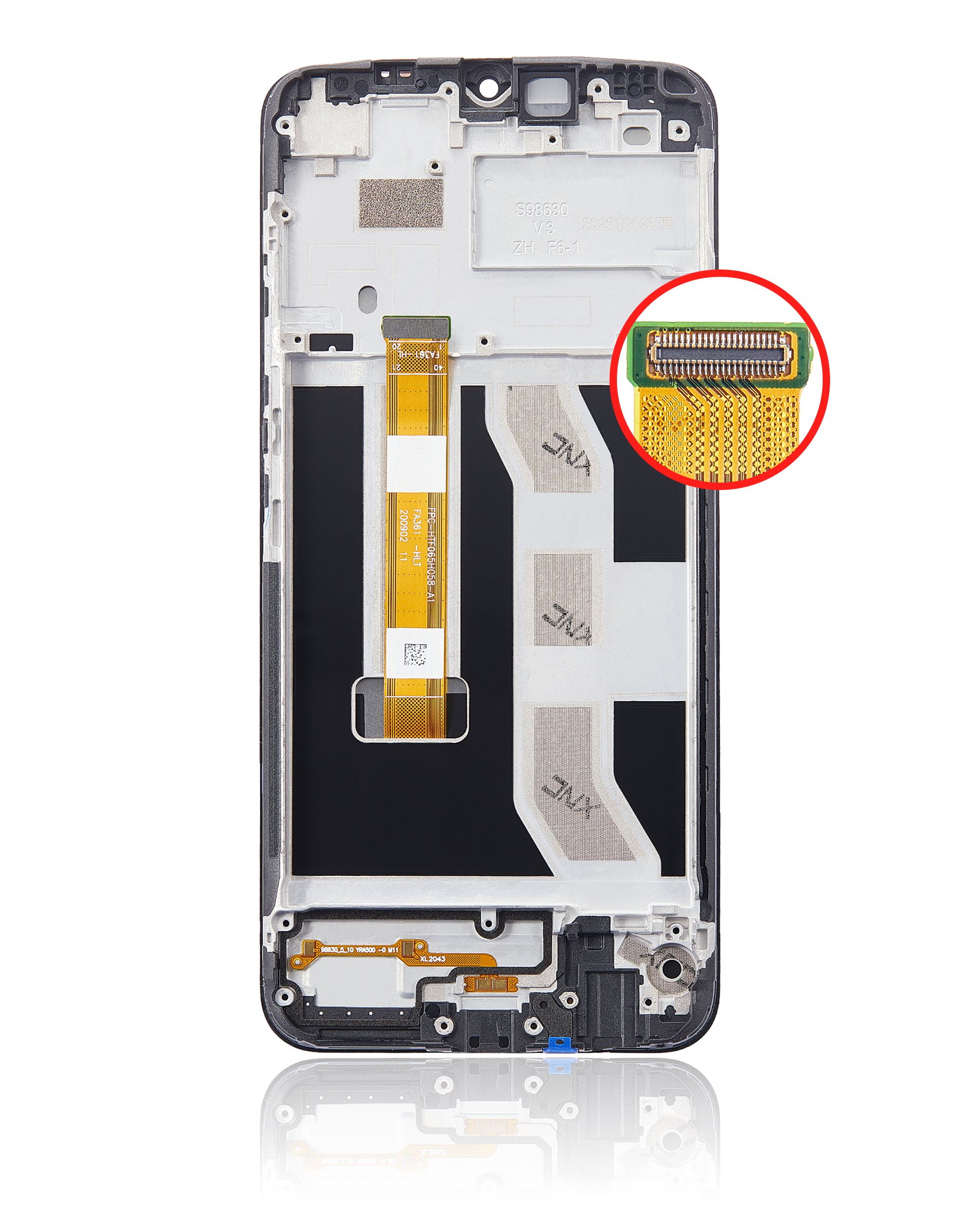 LCD Display mit Rahmen für Realme C11 (2020) (professionell aufgearbeitet) – Bild 4