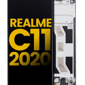 LCD Display mit Rahmen für Realme C11 (2020) (professionell aufgearbeitet)