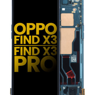 OLED Display mit Rahmen für OPPO Find X3 / X3 Pro (professionell aufgearbeitet) (Blue (Blau))