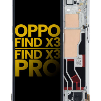 OLED Display mit Rahmen für OPPO Find X3 / X3 Pro (professionell aufgearbeitet) (White (Weiß))