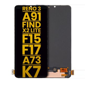 OLED Display ohne Rahmen für OPPO Reno 3 / A91 / Find X2 Lite / F15 / F17 / A73 4G / K7 5G (professionell aufgearbeitet)
