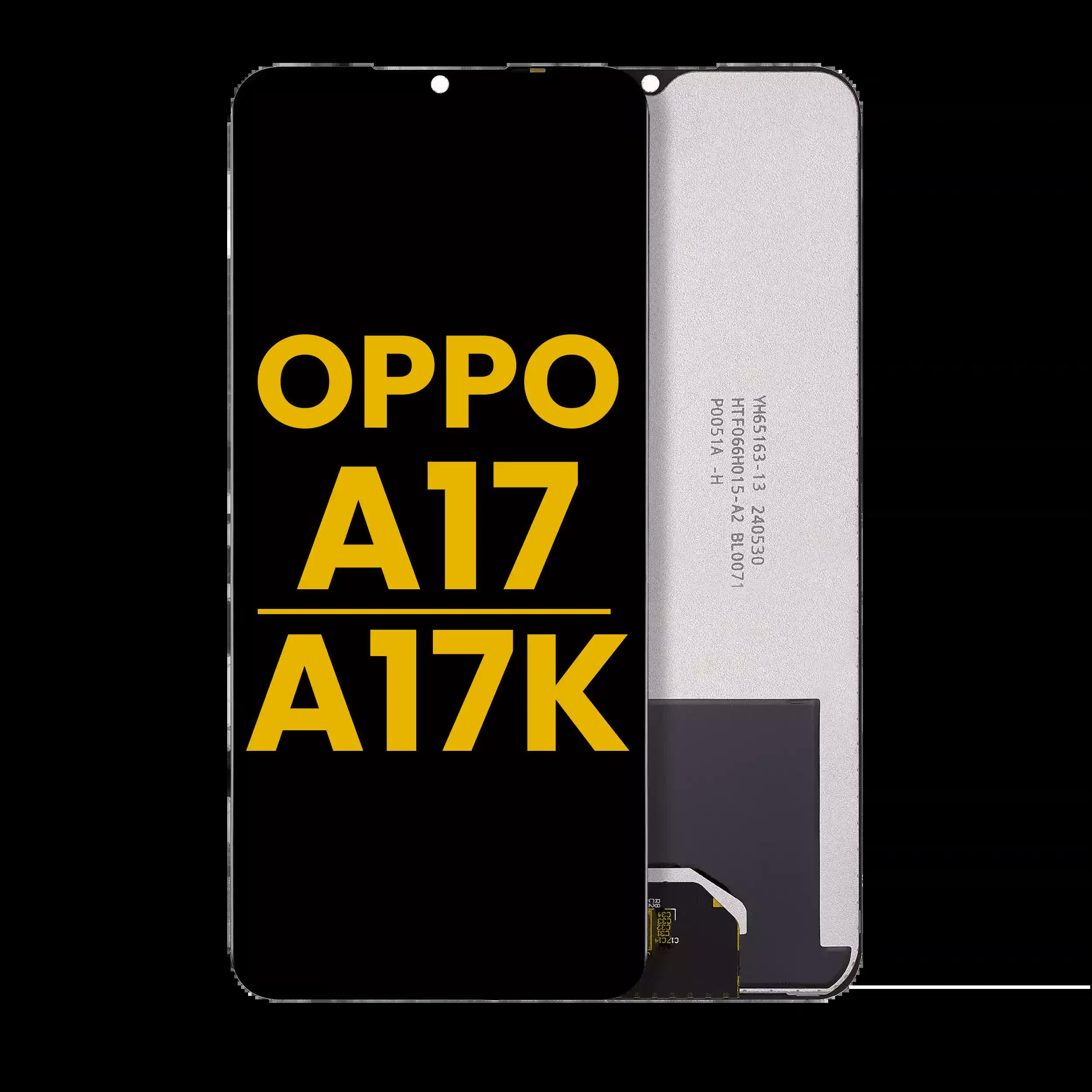 LCD Display ohne Rahmen für OPPO A17 / A17K professionell aufgearbeitet)