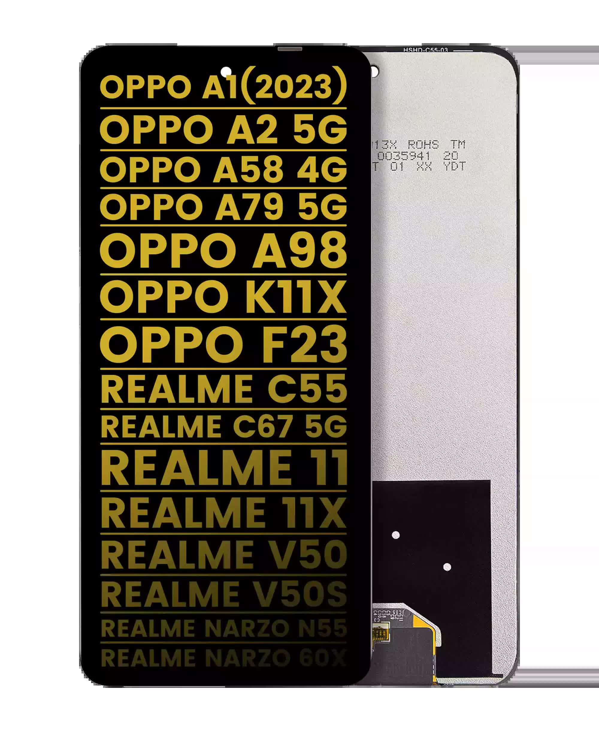 LCD Display ohne Rahmen für Oppo A1 (2023) / A98 / F23 (professionell aufgearbeitet)