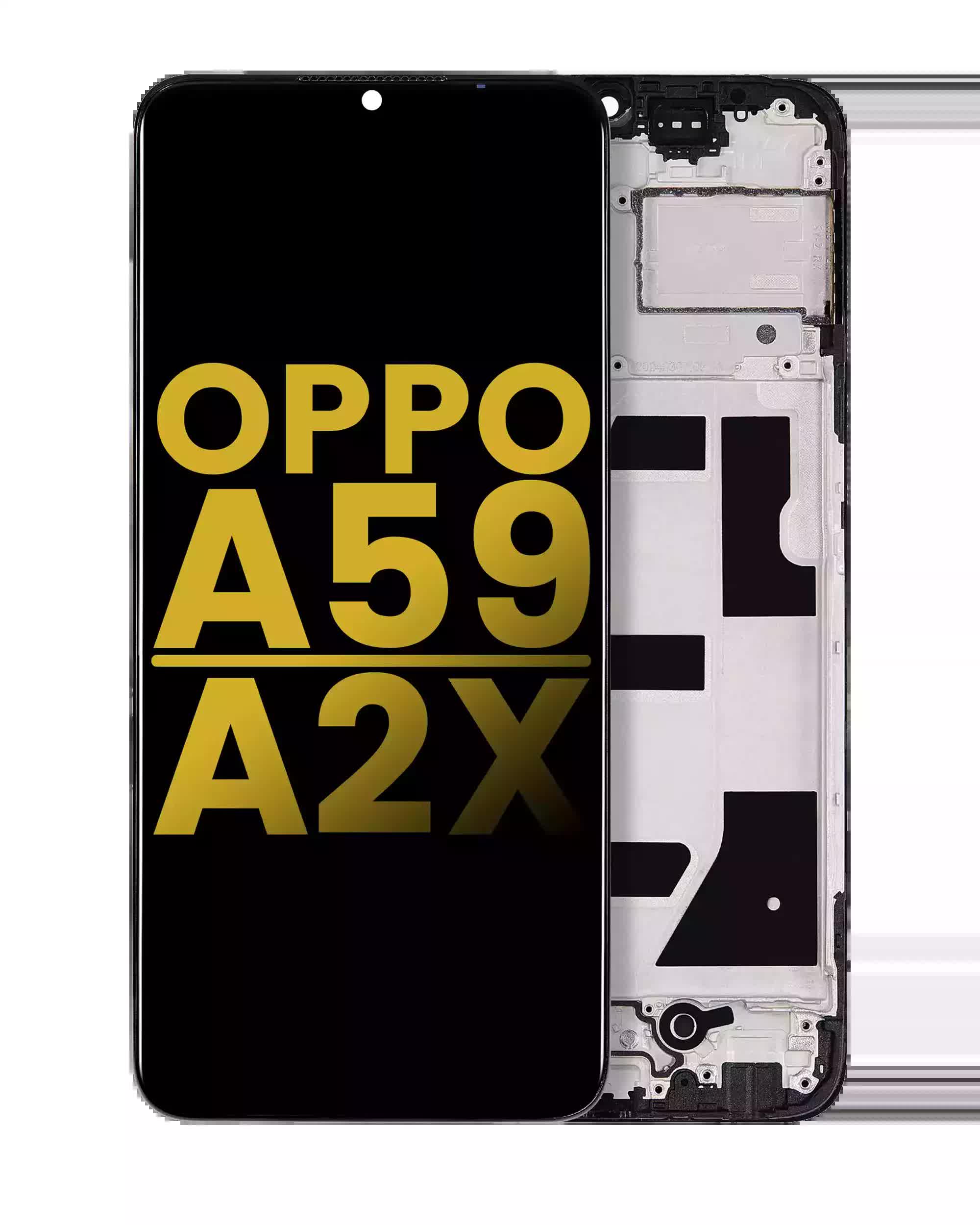 LCD Display mit Rahmen für OPPO A59 / A2X (professionell aufgearbeitet)