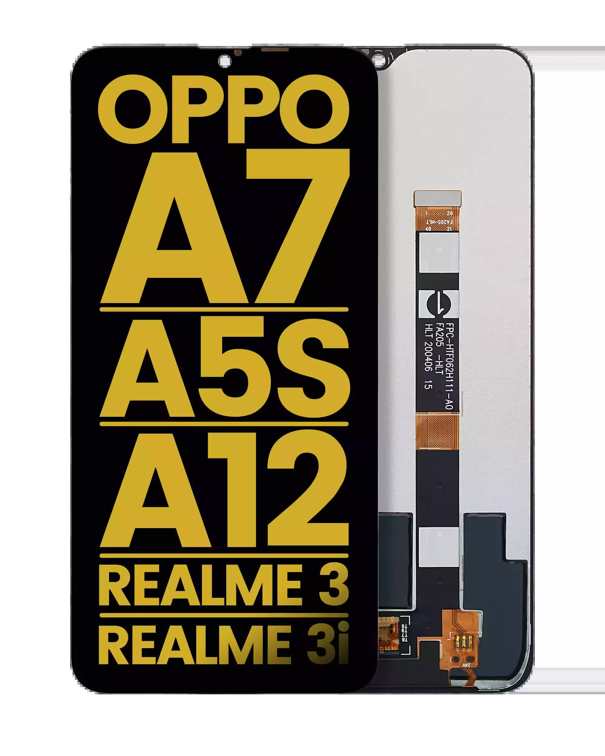 LCD Display ohne Rahmen für OPPO A7 / A5s / A12 / Realme 3 / 3i (professionell aufgearbeitet)