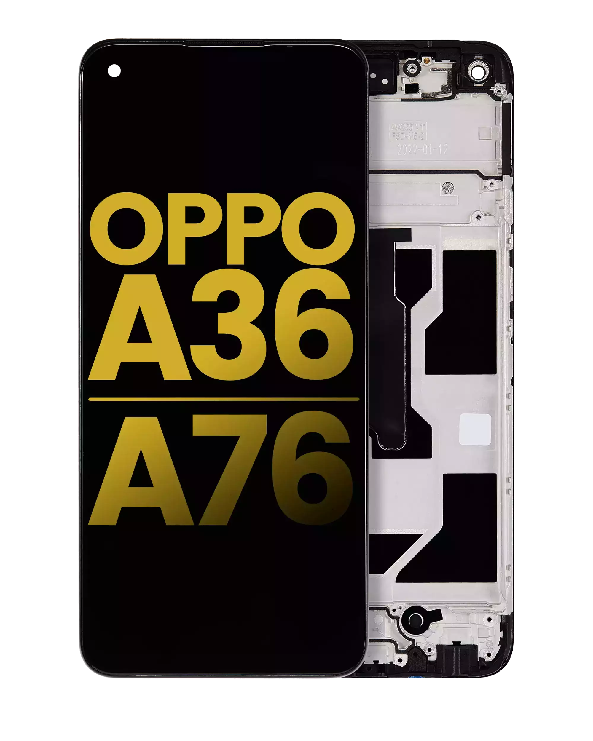 LCD Display ohne Rahmen für OPPO A36 / A76 (professionell aufgearbeitet) – Bild 5