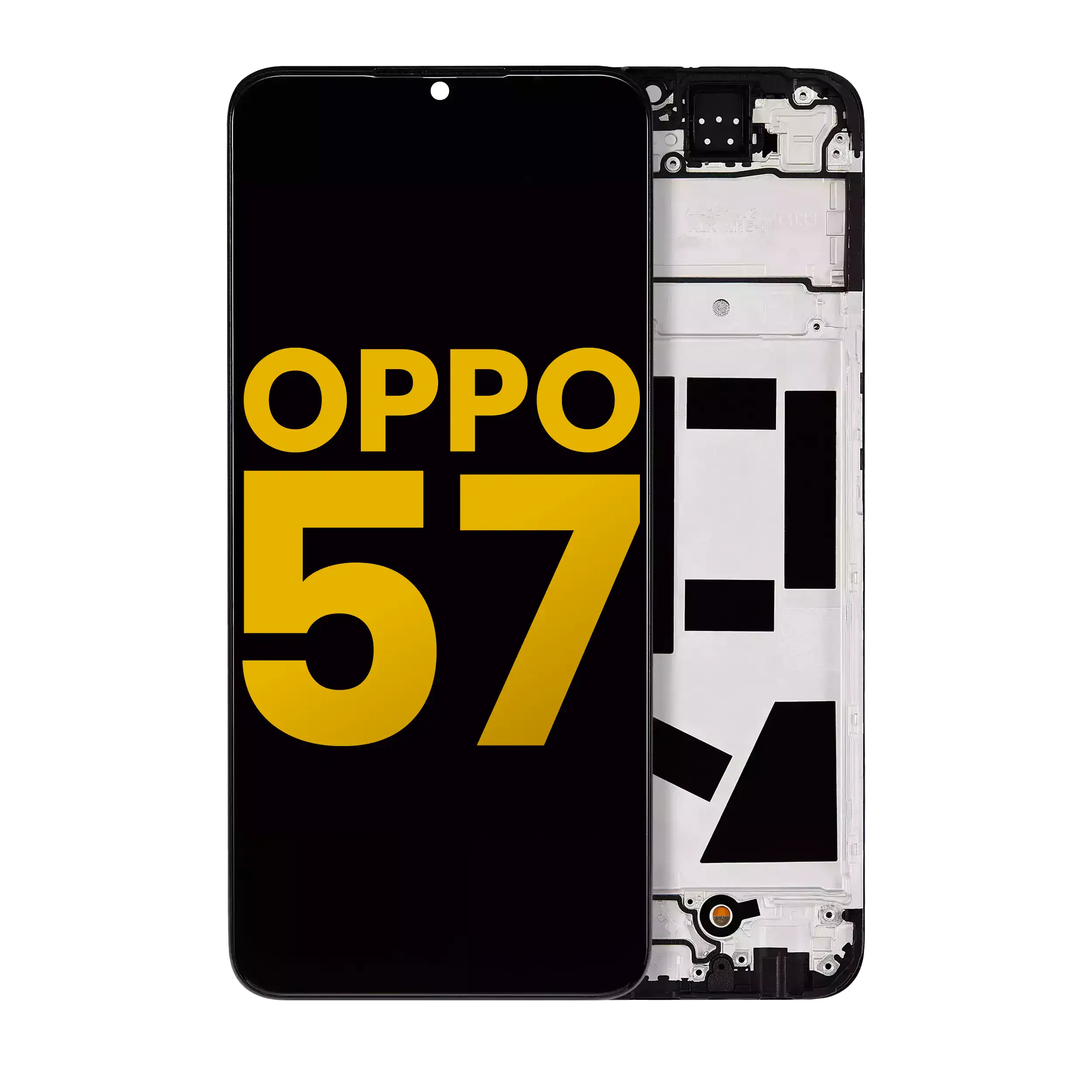 LCD Display mit Rahmen für OPPO A57 4G (professionell aufgearbeitet) – Bild 3