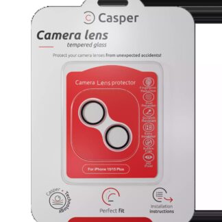 Casper Kameraglas Protector für iPhone 15 / 15 Plus (Pink (Rosa)) (Clear (Transparent))