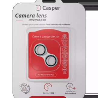 Casper Kameraglas Protector für iPhone 15 / 15 Plus (blue (Blau)) (Clear (Transparent))
