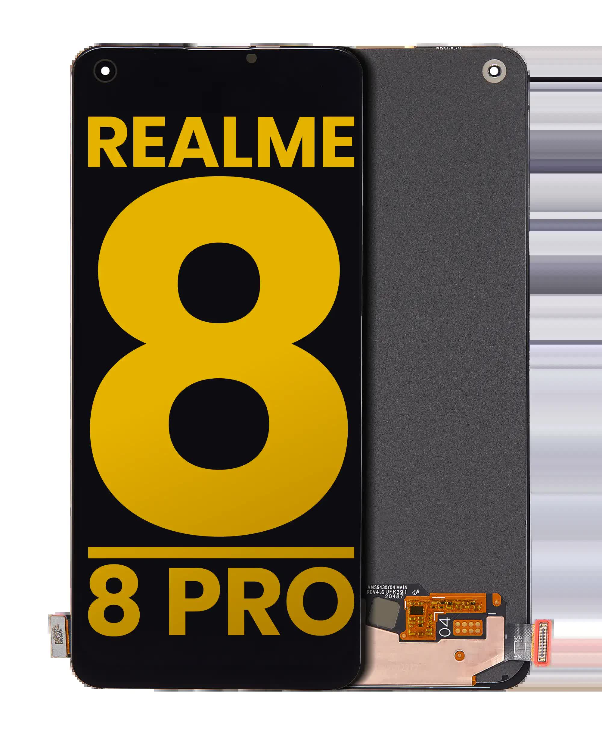 OLED Display ohne Rahmen für Realme 8 / 8 Pro (professionell aufgearbeitet)