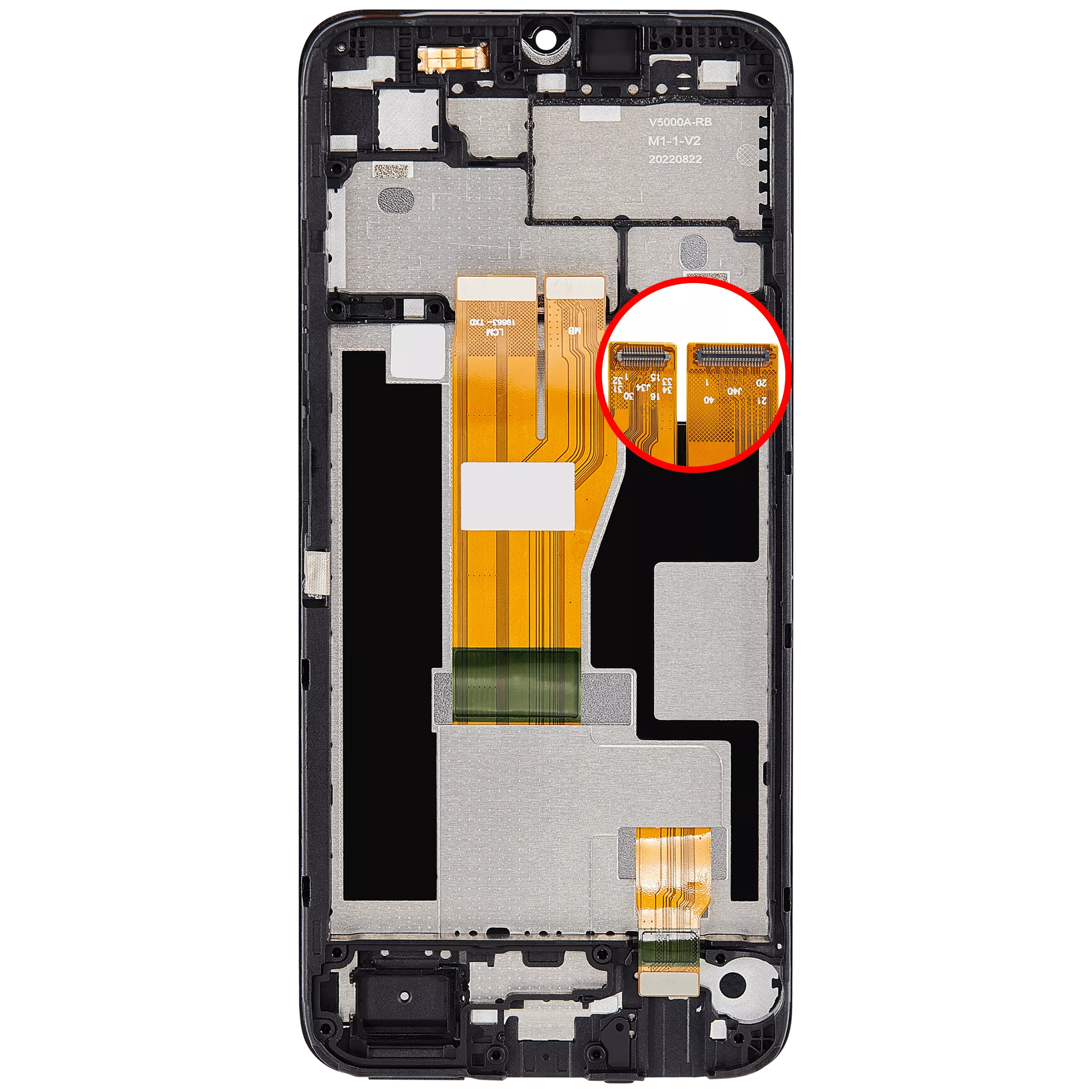LCD Display mit Rahmen für Realme C30 / C33 / Narzo 50i Prime (professionell aufgearbeitet) – Bild 4
