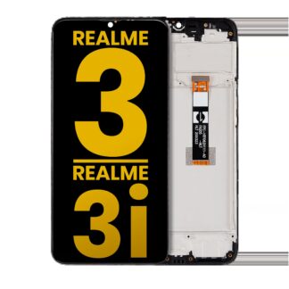 LCD Display mit Rahmen für Realme 3 / 3i (professionell aufgearbeitet)