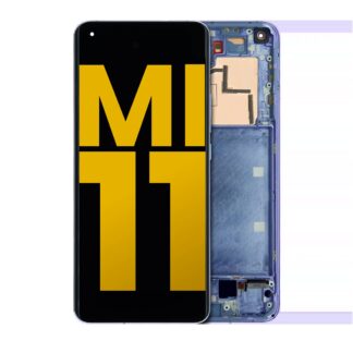OLED Display mit Rahmen für Xiaomi Mi 11 (professionell aufgearbeitet) (Violet (Violett))