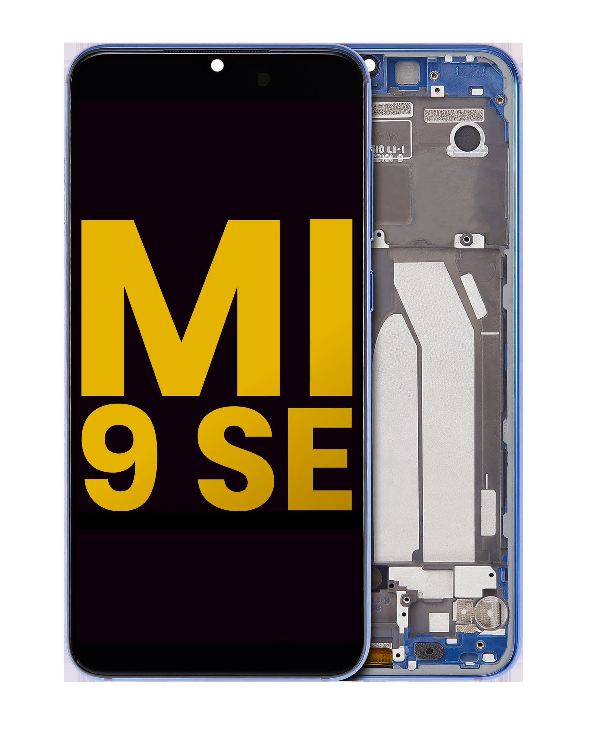 OLED Display mit Rahmen für Xiaomi Mi 9 SE (professionell aufgearbeitet) (Blue (Blau))