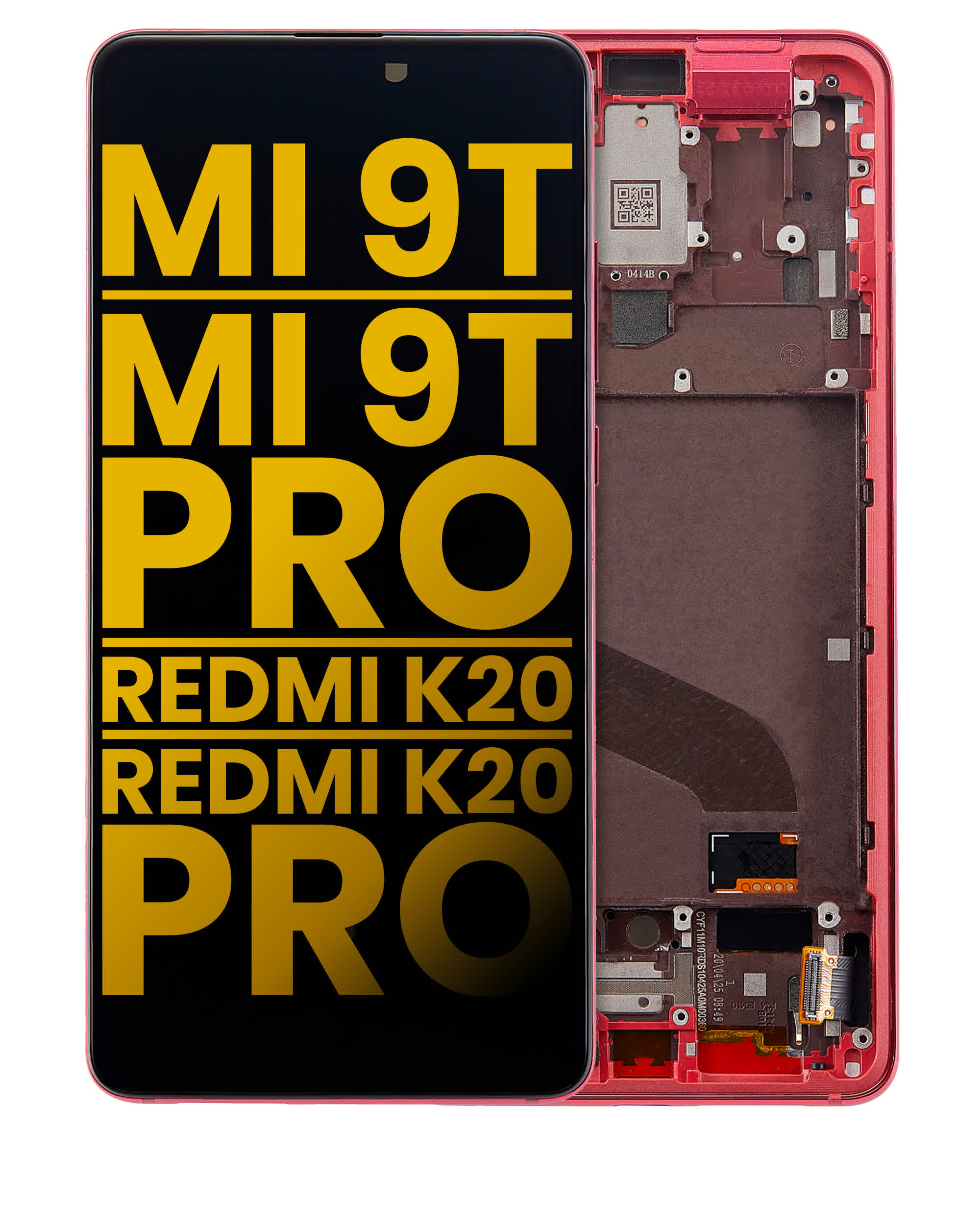 OLED Display mit Rahmen für Xiaomi Mi 9T / 9T Pro / K20 / K20 Pro (professionell aufgearbeitet) (Flame Red)