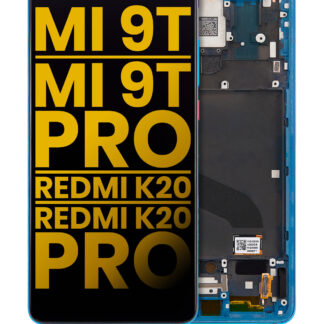 OLED Display mit Rahmen für Xiaomi Mi 9T / 9T Pro / K20 / K20 Pro (professionell aufgearbeitet) (Glacier Blue)